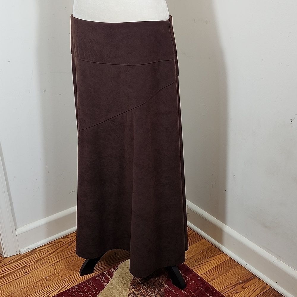 Women's Dress Barn Boho Dark Brown A Line/Full Skirt, Size 14